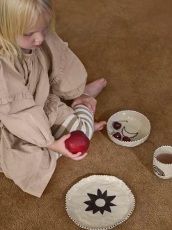 Kinder ferm LIVING Kids Handbemaltes Kindergeschirrset Naive, 3-tlg.