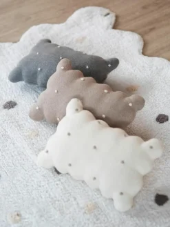 Kinder Lorena Canals Handbesticktes Baumwoll-Kuschelkissen Biscuit
