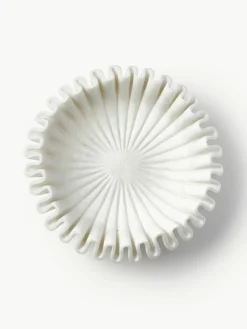 Westwing Collection Handgefertigte Deko-Schale Santorini aus Marmor, Ø 31 cm