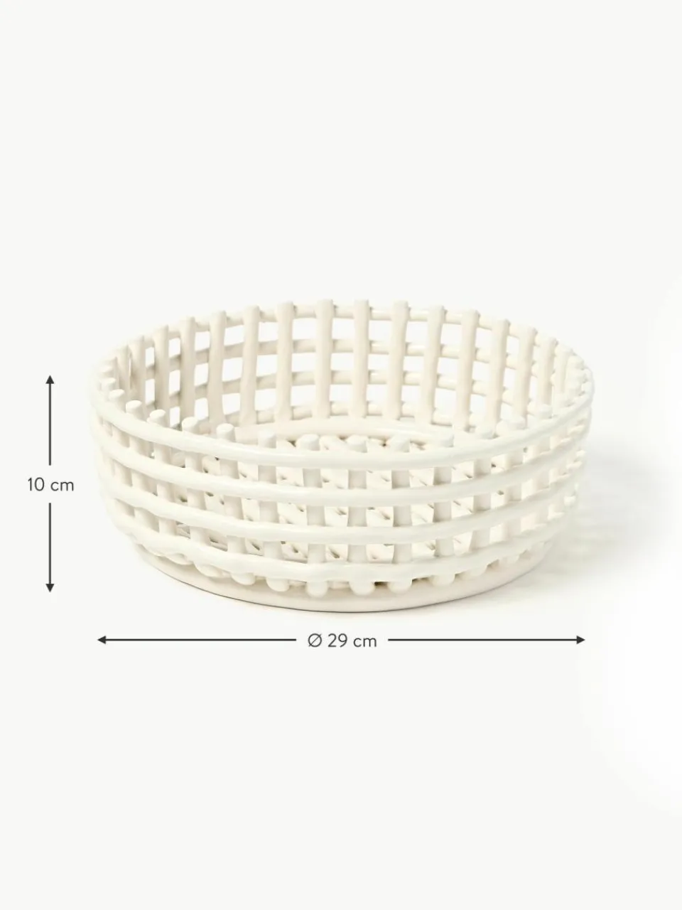 ferm LIVING Handgefertigte Deko-Schale Centrepiece aus Keramik