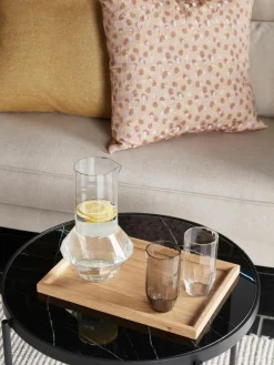 Hübsch Handgefertigte Deko-Tabletts Nature, 2er-Set