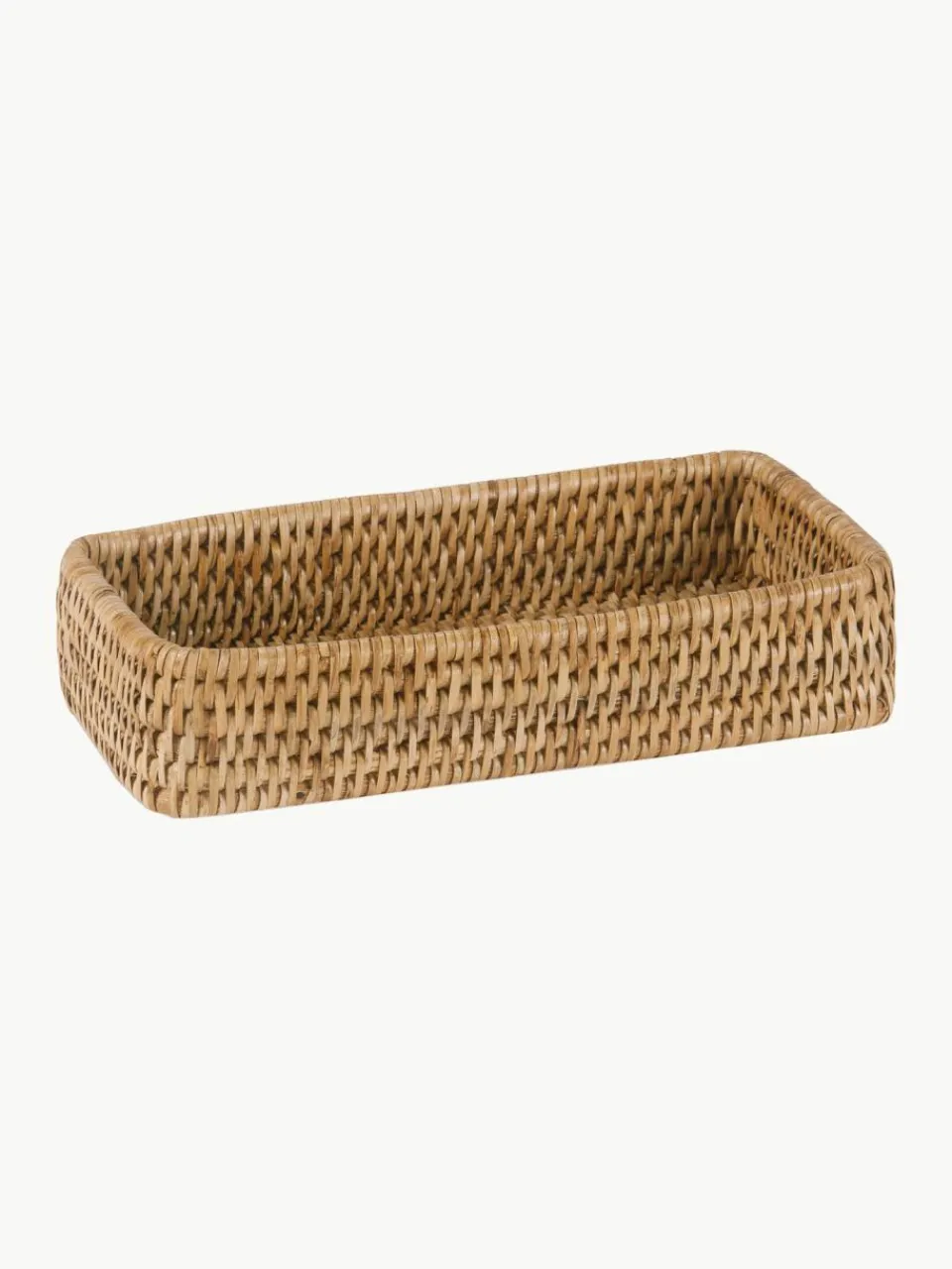 Andrea House Handgefertigte Deko-Tabletts Güle aus Rattan, 2er-Set