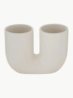 Westwing Handgefertigte Design-Vasen Filicio aus Steingut, 2er-Set