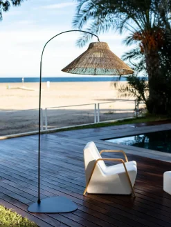 Westwing Handgefertigte dimmbare LED-Stehlampe Niza mit Fernbedienung
