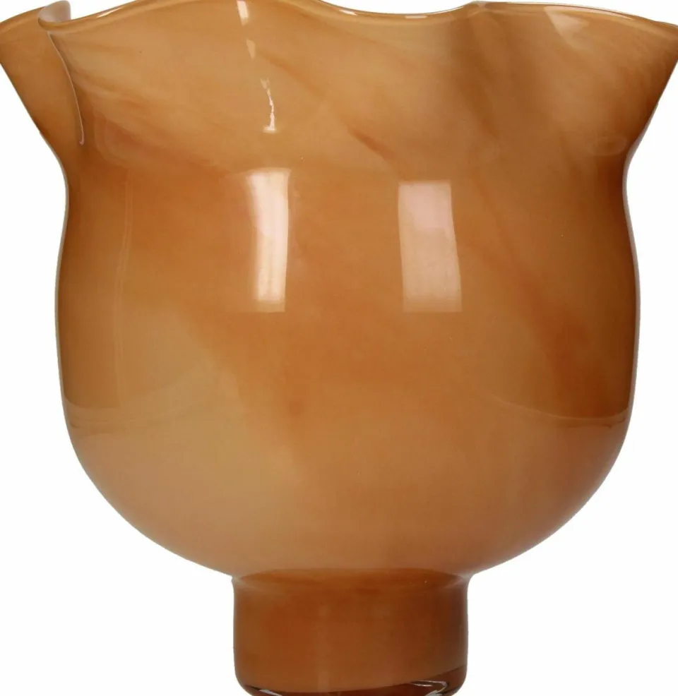Westwing Handgefertigte Glas-Vase Calyx, H 24 cm