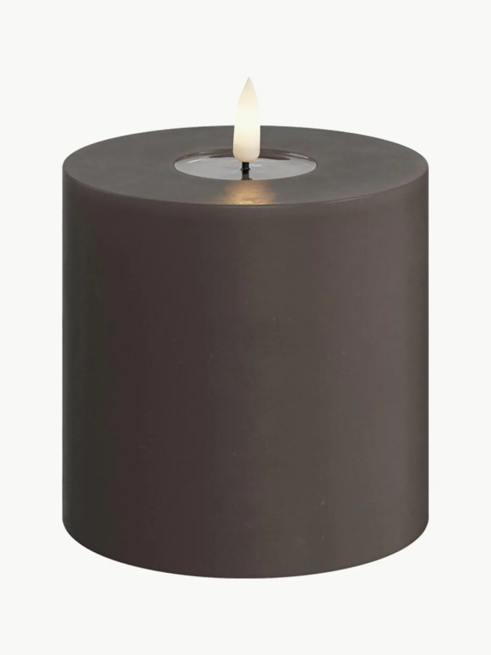 Deluxe Homeart Handgefertigte LED-Kerze Real Flame, H 10 cm