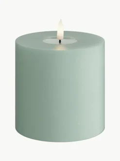 Deluxe Homeart Handgefertigte LED-Kerze Real Flame, H 10 cm