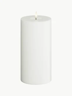 Deluxe Homeart Handgefertigte LED-Kerze Real Flame, H 20 cm