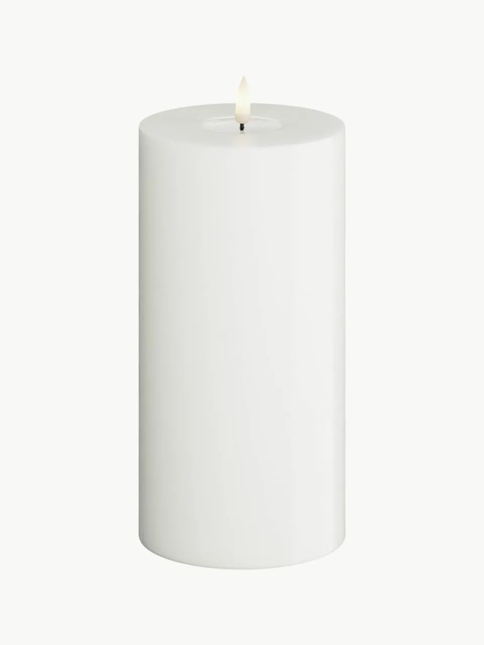 Deluxe Homeart Handgefertigte LED-Kerze Real Flame, H 20 cm