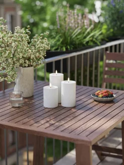 Deluxe Homeart Handgefertigte LED-Kerzen Real Flame mit Fernbedienung, 5er-Set