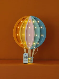 Kinder Little Lights Handgefertigte LED-Kinderzimmerlampe Hot Air Baloon mit Timerfunktion und Fernbedienung, dimmbar