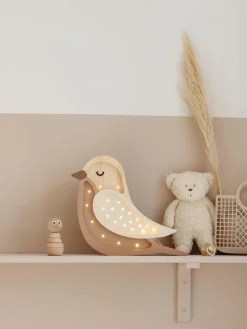 Kinder Little Lights Handgefertigte LED-Kinderzimmerlampe Bird mit Timerfunktion und Fernbedienung, dimmbar