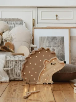 Kinder Little Lights Handgefertigte LED-Kinderzimmerlampe Hedgehog mit Timerfunktion und Fernbedienung, dimmbar