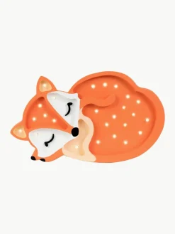 Kinder Little Lights Handgefertigte LED-Kinderzimmerlampe Fox mit Timerfunktion und Fernbedienung, dimmbar