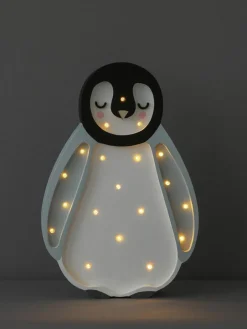 Kinder Little Lights Handgefertigte LED-Kinderzimmerlampe Baby Penguin mit Timerfunktion und Fernbedienung, dimmbar