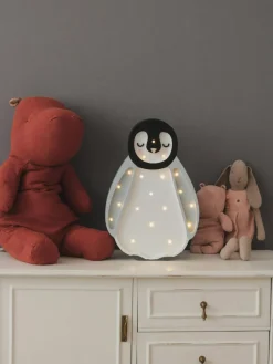 Kinder Little Lights Handgefertigte LED-Kinderzimmerlampe Baby Penguin mit Timerfunktion und Fernbedienung, dimmbar