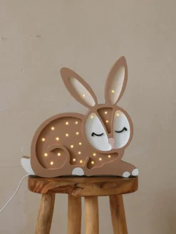 Kinder Little Lights Handgefertigte LED-Kinderzimmerlampe Bunny mit Timerfunktion und Fernbedienung, dimmbar