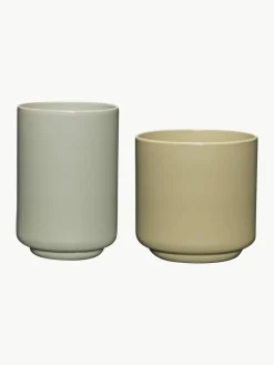 Hübsch Handgefertigte Multifunktionsbehälter Deux Pots, 2er-Set