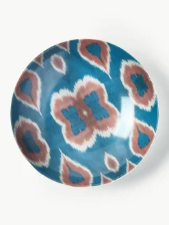 Les Ottomans Handgefertigte Porzellan-Servierschale Ikat