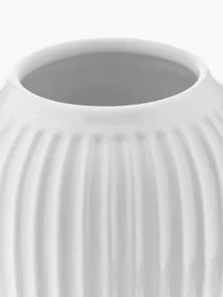 Kähler Handgefertigte Porzellan-Vase Hammershøi, H 20 cm
