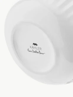 Kähler Handgefertigte Porzellan-Vase Hammershøi, H 20 cm