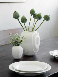 Kähler Handgefertigte Porzellan-Vase Hammershøi, H 20 cm