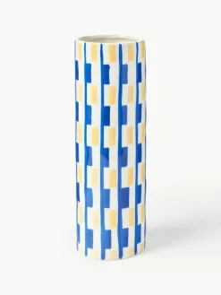 &k amsterdam Handgefertigte Porzellan-Vase Clash, H 24 cm