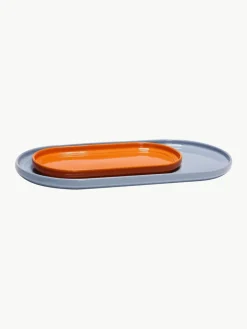 Hübsch Handgefertigte Servierplatten Amare, 2er-Set