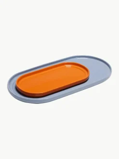 Hübsch Handgefertigte Servierplatten Amare, 2er-Set
