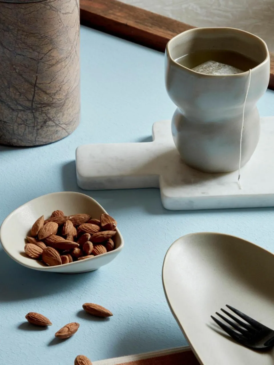 Broste Copenhagen Handgefertigte Snackschälchen Limfjord in organischer Form, 2 Stück
