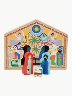 Kinder &k amsterdam Handgefertigte Spiel-Weihnachtskrippe The Crib, 14er-Set