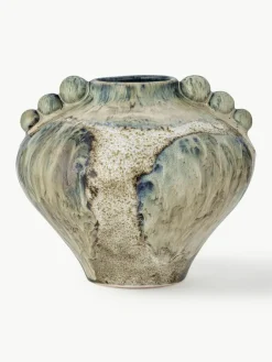 Bloomingville Handgefertigte Vase Cophia aus Steingut, H 15 cm