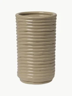 ferm LIVING Handgefertigte Vase Corduroy, H 21 cm