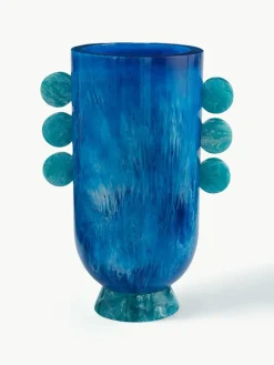Jonathan Adler Handgefertigte Vase Mustique in Marmor-Optik, H 27 cm