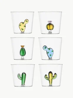 Ichendorf Handgefertigte Wassergläser Desert Plants, 6er-Set
