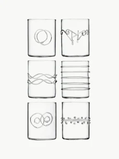 Ichendorf Handgefertigte Wassergläser Deco' Clear, 6er-Set