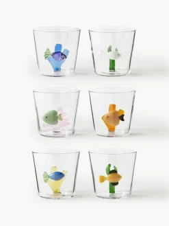 Ichendorf Handgefertigte Wassergläser Marine Garden, 6er-Set
