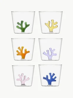 Ichendorf Handgefertigte Wassergläser Coral Reef, 6er-Set