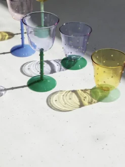 &k amsterdam Handgefertigte Wassergläser Dot aus Borosilikatglas, 2 Stück