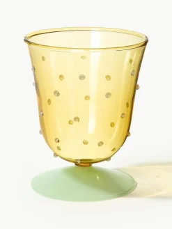 &k amsterdam Handgefertigte Wassergläser Dot aus Borosilikatglas, 2 Stück
