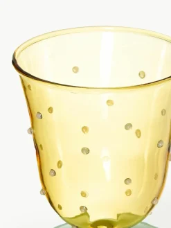 &k amsterdam Handgefertigte Wassergläser Dot aus Borosilikatglas, 2 Stück