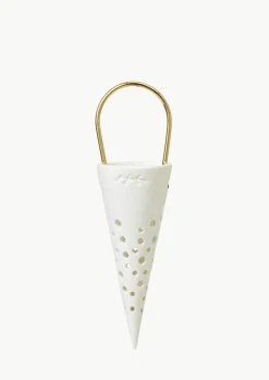 Kähler Handgefertigte Weihnachtsspitztüte Nobili aus Fine Bone China