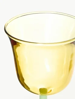 &k amsterdam Handgefertigte Weingläser Dot aus Borosilikatglas, 2 Stück