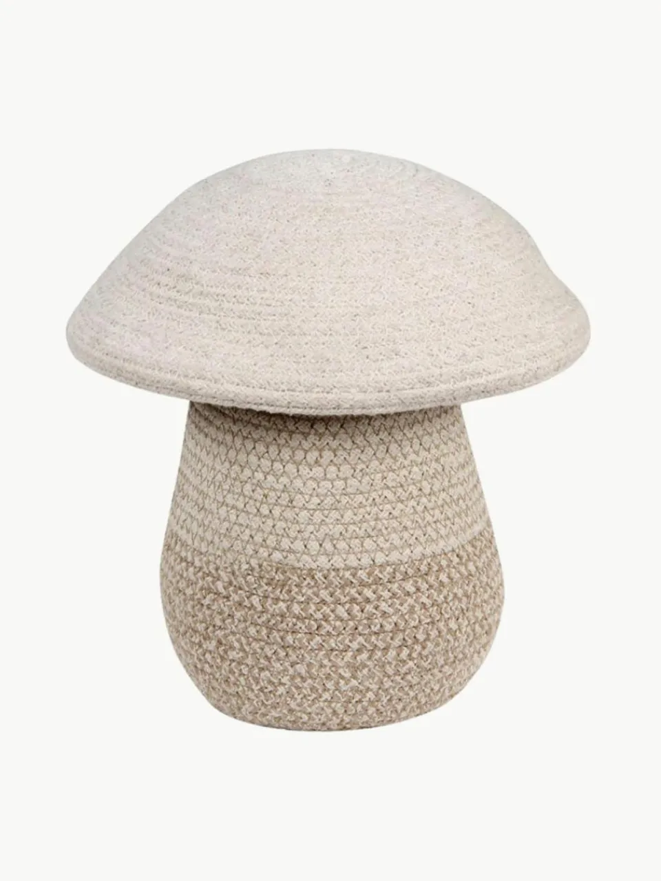 Kinder Lorena Canals Handgefertigter Aufbewahrungskorb Mushroom mit Deckel, H 27 cm
