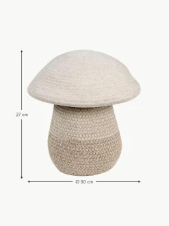 Kinder Lorena Canals Handgefertigter Aufbewahrungskorb Mushroom mit Deckel, H 27 cm