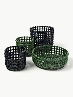 ferm LIVING Handgefertigter Aufbewahrungskorb Nalan aus Keramik, H 15 cm