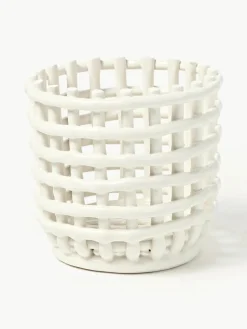 ferm LIVING Handgefertigter Aufbewahrungskorb Nalan aus Keramik, H 15 cm