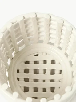 ferm LIVING Handgefertigter Aufbewahrungskorb Nalan aus Keramik, H 15 cm