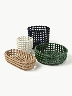 ferm LIVING Handgefertigter Aufbewahrungskorb Nalan aus Keramik, H 15 cm