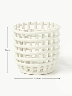 ferm LIVING Handgefertigter Aufbewahrungskorb Nalan aus Keramik, H 15 cm